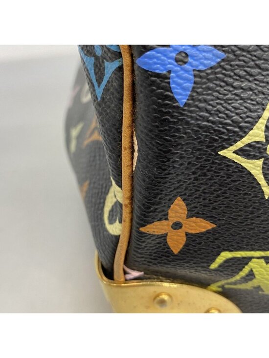 A LIMITED EDITION BLACK MONOGRAM MULTICOLORE CANVAS SPEEDY  Louis Vuitton Handbag Monogram Multicolor Speedy 30 Noir